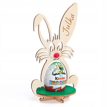 ПАСХАЛЬНЫЙ ЗАЯЧИК НА ДЕРЕВЯННОМ ЯЙЦЕ С ГРАВИРОВКОЙ ИМЕНИ + БЕСПЛАТНО