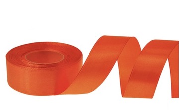 Taśma wstążka satynowa 32 m 2,5 cm pomarańczowa