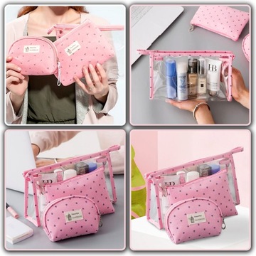 Прозрачный набор-органайзер для косметички ДЛЯ ПРАЗДНИКА С БАГАЖОМ В САМОЛЕТЕ
