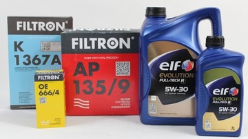 FILTRY + OLEJ ELF 5W30 RENAULT MEGANE IV 1.5 BdCI