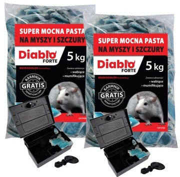 MOCNA TRUTKA SILNA PASTA NA SZCZURY MYSZY GRYZONIE 10kg Diablo KARMNIK