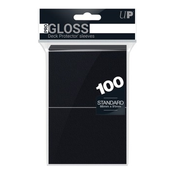 Czarne Koszulki Ultra PRO Gloss Deck Protector Sleeves 66x91 100szt (Black)
