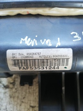 3969 OPEL MERIVA A AIRBAG SPOLUJEZDCE 13188043