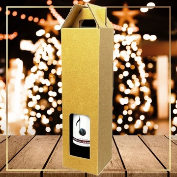 ВИННАЯ КОРОБКА УПАКОВКА ДЛЯ БУТЫЛКИ ВИНА 85x85x320мм ДЕНЬ РОЖДЕНИЯ ПРАЗДНИКИ