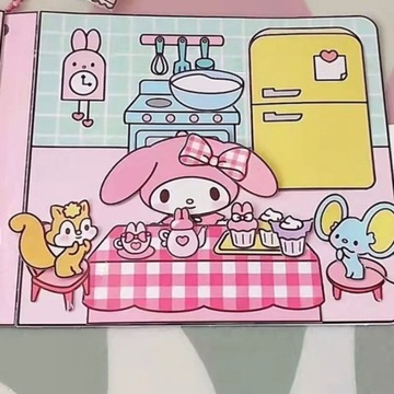 Периферийное устройство Sanrio анимация своими руками Моя мелодия Дом Куроми Новая игрушка книга тихая b