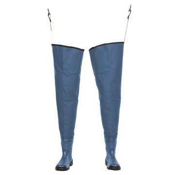 WODERY, wodery wędkarskie młodzieżowe 3Kamido + worek 41 DENIM BLUE