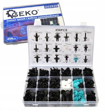 НАБОР АВТОМОБИЛЬНЫХ ШПИЛЬКОВ И ШТИФТОВ 456 ШТ.
