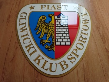 Herb Piast Gliwice na ścianę prezent szyld dla fana klubu dla chłopaka męża