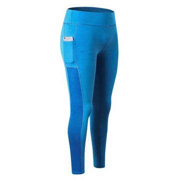 Damskie legginsy do jogi Boczna kieszeń Fitness Running Stretch Szybkoschnąca, XXL