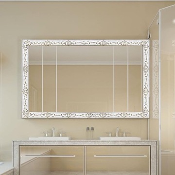 Лента декоративная самоклеящаяся Axywinbo, белая с золотом, ТОЛСТАЯ