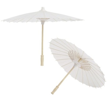 PARASOLKA Z BIAŁEGO PAPIERU 40CM DEKORACJA NA PRZYJĘCIA