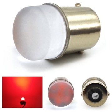 P21W LED czerwona żarówka R5W, R10W, BA15S 12V CANBUS matowa mocna