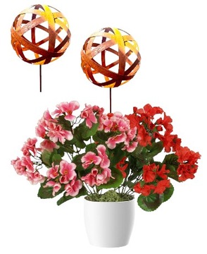 Деревенский польский декоративный шар 20 см, стержень, садовый горшок, украшение для террасы, 2 шт.