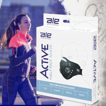 ALE Active MASK ANTI SMOG ANTI DUST MASK RUNNER + ФИЛЬТРЫ 2 шт.
