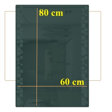 ЗЕРКАЛО СВЕТОДИОДНОЕ 60x80 см ОРХИДЕЯ С ВЕРТИКАЛЬНОЙ СВЕТОДИОДНОЙ ПОДСВЕТКОЙ