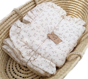 Детское постельное белье из органического муслина 55х65 с рюшами/название вышивки/цвета