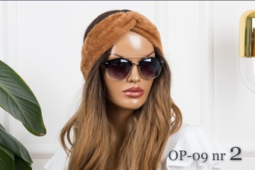 MODNA CIEPŁA OPASKA damska z ALPAKI GRUBA FUTERKO