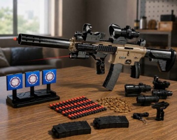 Гвинтівка іграшковий пістолет M416 для дітей з 60 куль ліхтариком прицілами