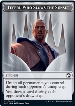 MTG Teferi, Who Slows the Sunset Emblem XMID