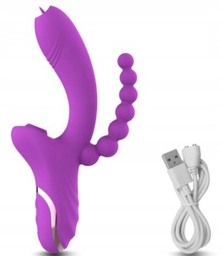3in1 vibrator for penis clitoris anal beads