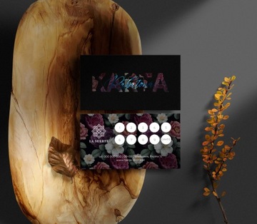 Karty rabatowe karnety złocone folia soft touch + folia niebieska 250 szt