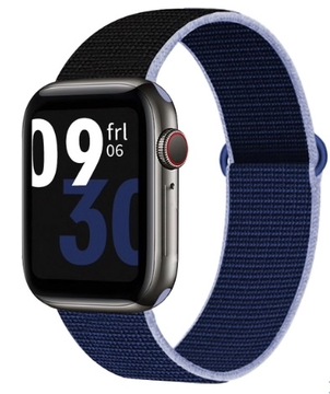 PASEK SPORTOWY OPASKA DO APPLE WATCH 38 40 41 MM NYLONOWY SPORT GRANATOWA