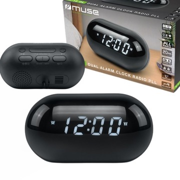 RADIOBUDZIK RADIO BUDZIK MUSE M-15 GL CZARNY