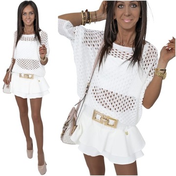 LEKKI AŻUROWY LETNI SWETEREK DAPHNE! WZ.3