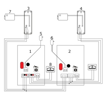 DOMOFON DO FURTKI BRAMY 2 SŁUCHAWKI CZYTNIK BRELOKÓW RFID INTERKOM CZARNY