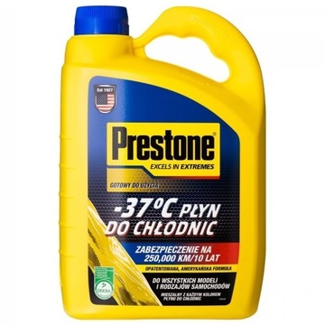 Płyn do chłodnic PRESTONE 4L -37°C G12 G12+ G13 / Alkotest w zestawie !
