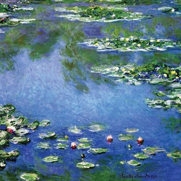 Re Claude Monet Lilie Wodne 80x80 obraz płótno Lue