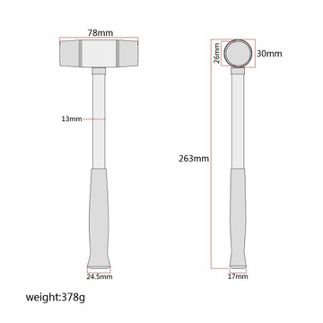 ЛАТУННЫЙ МОЛОТОК Набор черных инструментов для мастеров.
