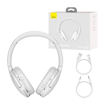 Baseus Encok D02 Pro Bezdrátová sluchátka do uší Bluetooth 5.3, bílá