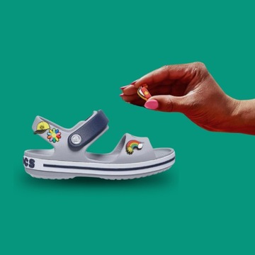 ДЕТСКИЕ САНДАЛИИ CROCS BAYABAND ШЛЕПАНЦЫ CROX НА ЛИПУЧКЕ Размер 29-30