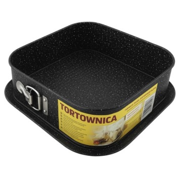 BLACHA TORTOWNICA DO PIECZENIA BISZKOPTU CIAST KWADRAT 25x25cm