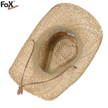 СОЛОМЕННАЯ КОВБОЙСКАЯ ШЛЯПА FOX со шнурком