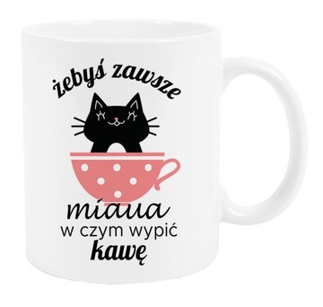 Kubek do kawy z kotkiem smacznej kawusi