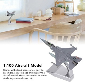 Модель реактивного самолета F-16C, 1:100, литье под давлением из сплава ВВС США