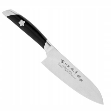 Satake Sakura Japoński Nóż Kuchenny Mini Santoku Do Warzyw 56 HRC 15cm