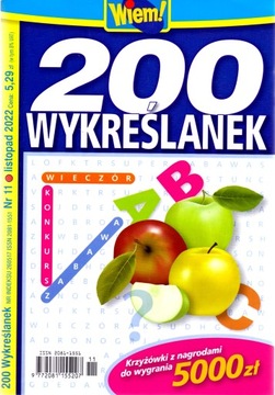 200 Wykreślanek Wiem! Nr 11/2022.