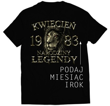 KOSZULKA NARODZINY LEGENDY LEW KWIECIEŃ 1983 S