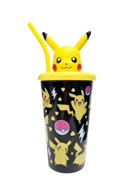 Kubek ze słomką / bidon / 500 ml / Pokemon / Pikachu / licencja