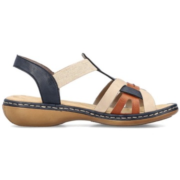 Beżowy Skóra ekologiczna Buty Rieker r.38