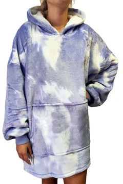 PONADGABARYTOWY KOC Z KAPTUREM BLUZA OVERSIZE 2W1 KOCOBLUZA WZORZYSTA