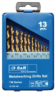 WIERTŁA DO METALU SERII TM 1,5-6,5 M2 ZEST. 13 SZT