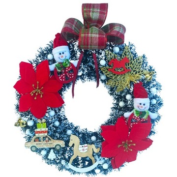 Праздничное новогоднее украшение ТРОЙНОЙ ПОДСВЕЧНИК подарок ко Дню Святого Николая