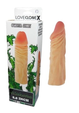 Секс-удлиняющая накладка из киберкожи на пенис