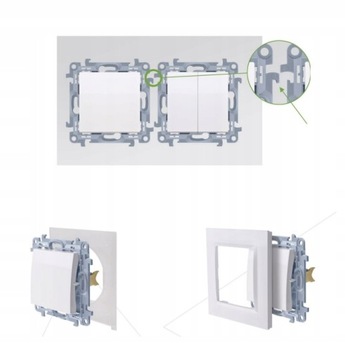 Встраиваемый выключатель света Simon 10, белый, одинарный CW1C.01/11