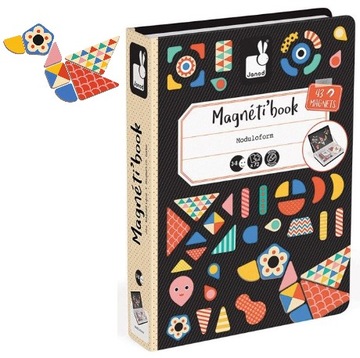 Magnetyczna UKŁADANKA KSZTAŁTY Magnetibook Janod Magnesy