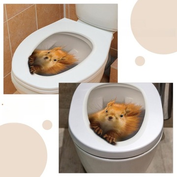 ТРЕХМЕРНАЯ НАКЛЕЙКА НА УНИТАЗ БЕЛКА СИДЕНЬЕ ДЛЯ УНИТАЗА БЕЛКА